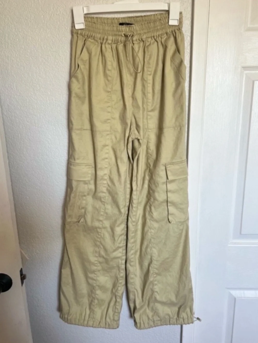 Rails Ollie Linen Blend Cargo Pants Ochre Beige Drawstring Utility Pant